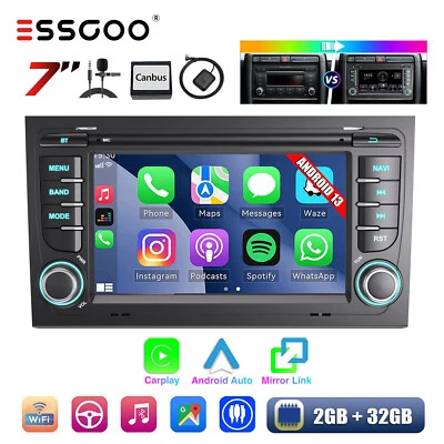 Carplay Android 13 2+32G Autoradio GPS NAVI WIFI Für Audi A4 S4 RS4 B6 B7 RNS-E - Bild 1 von 4