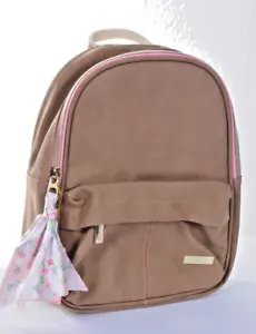 Miss Melody kleiner Rucksack Shopping Bag Handtasche Neu Braun Wildlederoptik - Picture 1 of 1