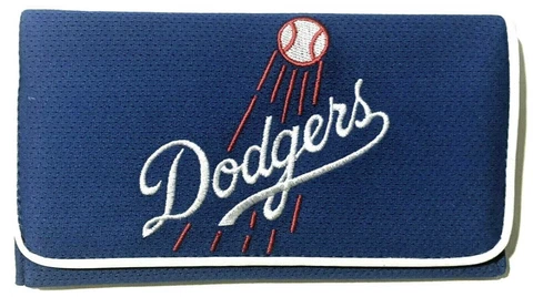 MLB Los Angeles Dodgers Organizer Mesh Wallet LA Clutch Womens Purse - Blue Cover