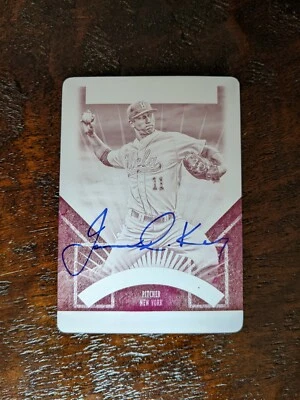 2015 James Kaprielian 1/1 Auto Magenta Printing Plate Elite Extra Edition A's - Image 1 of 2