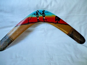 Stephen Silady Wooden Returning Boomerang, Painted Artwork, Made in Australia - Picture 1 of 9