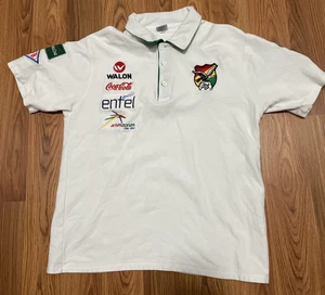 Bolivia Football Federation Polo Mens Large National Team Soccer Jersey White - Picture 1 of 10