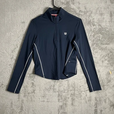 Wilson Brentwood Media Cremallera Azul Marino Medio Golf Tenis Pickleball Atletismo Foto 1 de 4