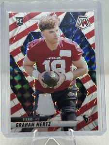 2025 Mosaic Graham Mertz RC #392 Red White Prizm Exclusive Texans Rookie - Picture 1 of 9
