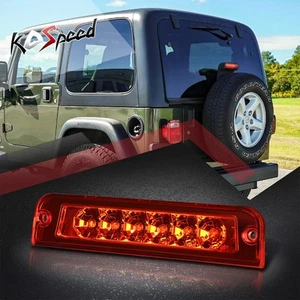 (FULL LED) Red High Mount 3rd Third Brake Stop Light for 97-06 Jeep Wrangler TJ - Picture 1 of 6