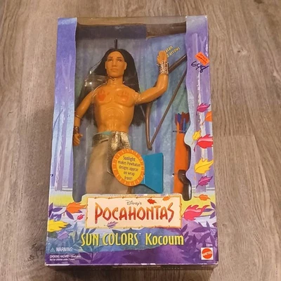 Vintage 1995 Disney's Pocahontas Sun Colors KOCOUM Doll #13330 Mattel Damaged  - Image 1 of 4
