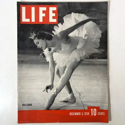 Life Magazine Vintage December 5 1938 Ballerina Yvette Chauvire Ziegfeld Girls - Image 1 of 4