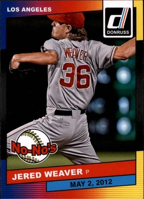 2014 Donruss No No's #6 Jered Weaver - 近乎完好-MT — 第 1/2 张图片