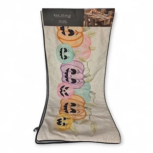 Max Studio Colorful Pastel Pumpkin Table Runner Halloween Decor - Picture 1 of 11
