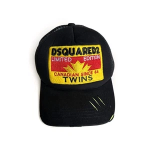 Dsquared2 Twins Embroidered Patch Baseball Cap Herren Schwarz Limited Edition - Bild 1 von 6