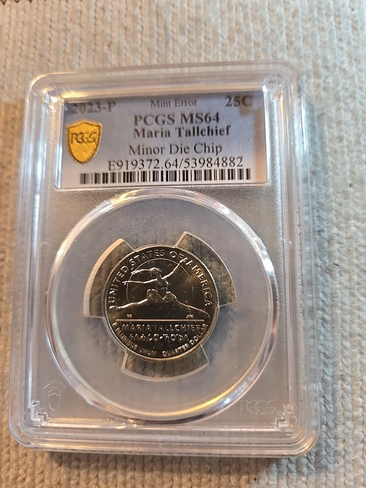 2023 P Mint Error PCGS MS 64 Maria Tallchief Minor Die Chip, Rare Few Ever... - Image 1 of 2