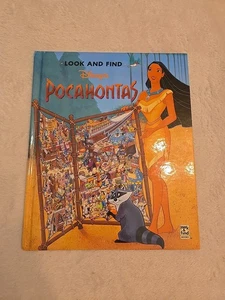 Disney Pocahontas Look & Find Book 1995 Hardcover 1st Edition Vintage - Imagen 1 de 3