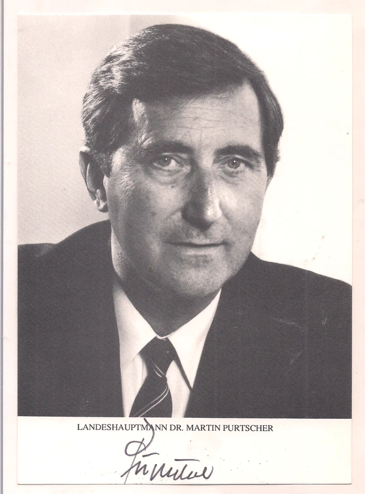 Autogramm Martin Purtscher Landeshptm. Vorarlberg Originalunterschrift - Bild 1 von 1