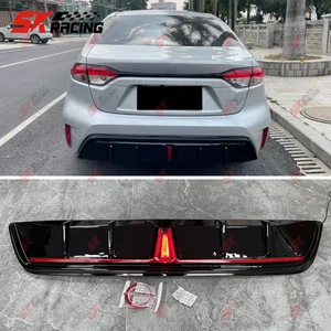 For Toyota Corolla 20-24 ABS Black+Red/ABS Gloss Black Rear Bumper Diffuser Lip - Picture 1 of 37