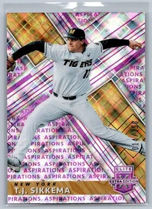 2019 Panini Elite Extra Edition 38 T.J. Sikkema Purple SN250 Kansas City Royals - Picture 1 of 2