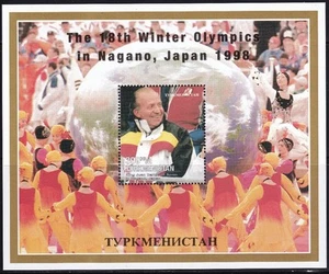 tspo333 Turkmenistan 1998 Small seat Nagano Olympics MNH - Picture 1 of 1