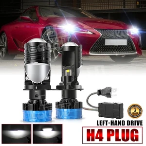 2X H4 9003 Bi-LED Mini Projector Lens LHD Headlight Kit Bulbs Hi/Lo Beam 50000LM - Picture 1 of 13