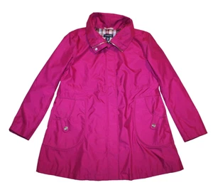 Lands End Squall verstaubarer wasserdichter Regenmantel Damengröße Medium 10-12 sehr beere - Bild 1 von 10