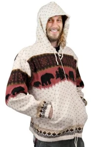 "Bear" Alpaca Style Zip-Up Sweater Hoodie - FREE SHIPPING - Picture 1 of 1
