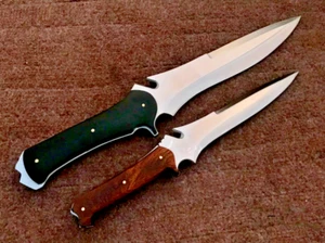 Handgefertigtes 5160 Federstahl RE4 Krauser's Messer, Paar 2 Bowiemesser, Tactical - Bild 1 von 1