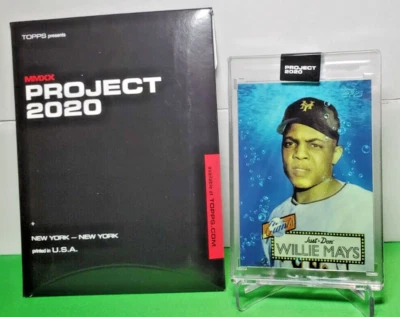 Topps Project 2020 WILLIE MAYS by DON C #128 With Box 7195 Made New York Giants - Image 1 of 3