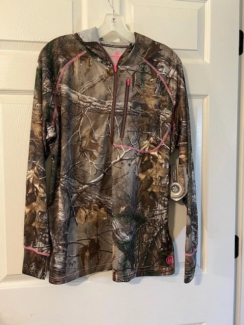 Hoodie Game Winner Ladies Sz 2XL Hunting Dura Cool Camo Pink Zipper/Stiches -NWT - Image 1 of 4
