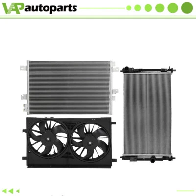 Cooling Fan and Radiator Condenser Assembly For 2011 2012-2014 Chrysler 200 - Image 1 of 4