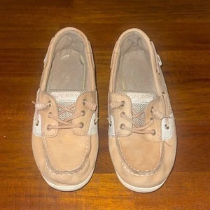 Sperry ladies TopSider Boat shoe. Size 6M. Linen/Oat. - Picture 1 of 10