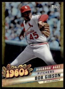 2020 Topps Series 2 Silver Decades Best Chrome Gold #DBC-14 Bob Gibson /50