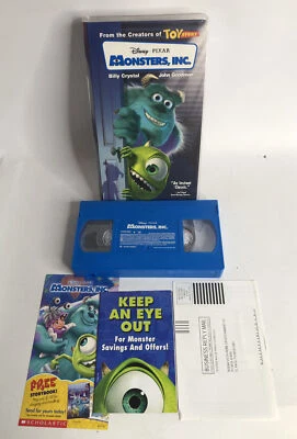 Monsters, Inc. Disney Pixar (VHS, 2002, Clam Shell) Excellent Cond Blue Tape Foto 1 de 4