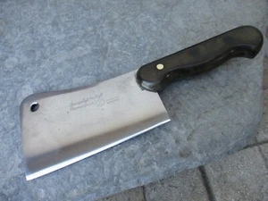 Vintage Germany Rostfrei Meat Tool Strong Cleaver Butcher Stainless Steel Knife - Picture 1 of 15
