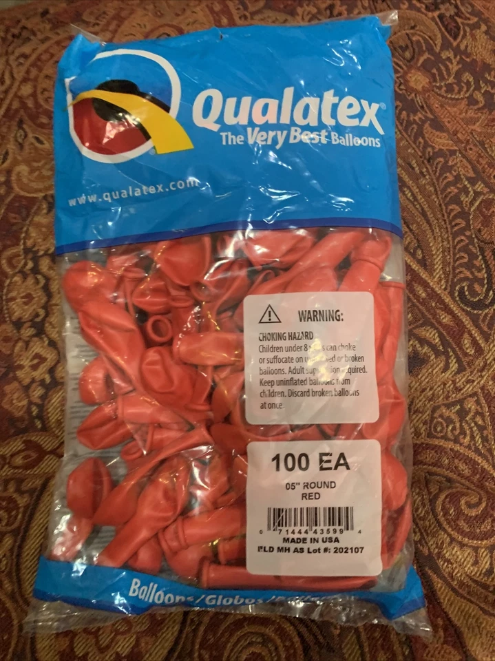 5” Round Red Qualatex Balloons, 100ct - Image 1 of 1