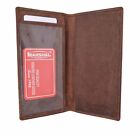 RFID Blocking Vintage Style Genuine Leather Simple Checkbook Cover
