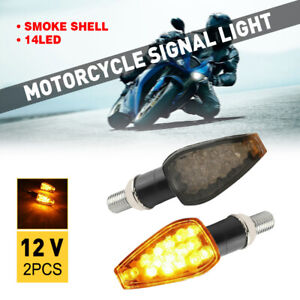 LED Turn Signal Indicator Amber Light Blinker Flush Mount Motorcycle Universal