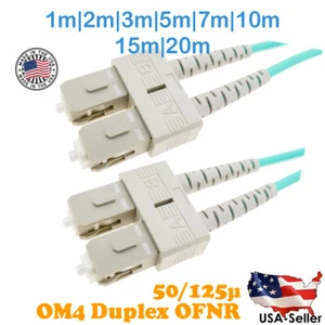 CABLE DE CONEXIÓN DE FIBRA ÓPTICA SC a SC MULTIMODO OM3 50/125 1m a 20m - Imagen 1 de 4