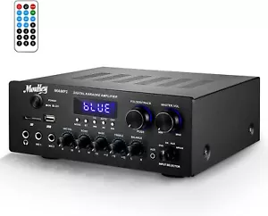 More details for moukey home audio amplifier stereo receivers 220w 2 channel amp stereo system