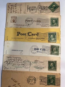 1 LOT VON 6 seltenen Ben Franklin Briefmarken 1909 POSTMARK - Bild 1 von 7
