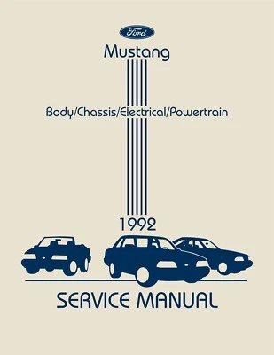 1992 Ford Mustang Service Manual - Body Chassis Electrical Powertrain - Image 1 of 4