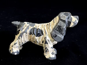 Vintage Cast Iron English Setter Spaniel Dog Figurine Paperweight Sculpture - Picture 1 of 8