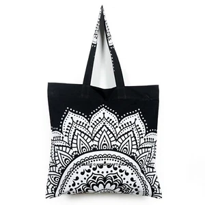 Borsa a tracolla da viaggio Eco Shopping Ombre Mandala tote borsetta pieghevole riutilizzabile - Foto 1 di 3
