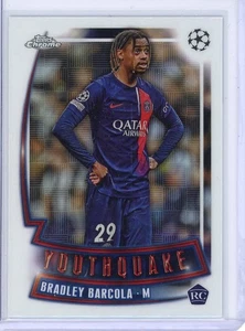 2023-24 Topps Chrome UEFA Club Comp Bradley Barcola Youthquake RC!! #YQ-22 - Picture 1 of 2