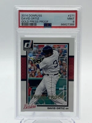 Donruss David Ortiz Gold Press Proof 2014 #D 81/99 PSA 9 como nuevo Red Sox Foto 1 de 2