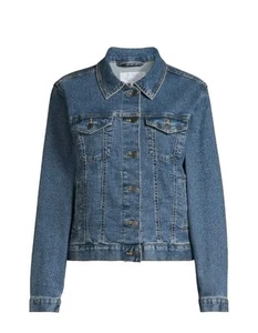 Time and Tru Women's Blue Jean Denim Jacket Size XXL (20) NEW - Picture 1 of 4