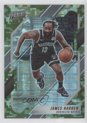 2021 Panini National Convention VIP Gold Pack Green Camo Prizm /25 James Harden - Image 1 of 2