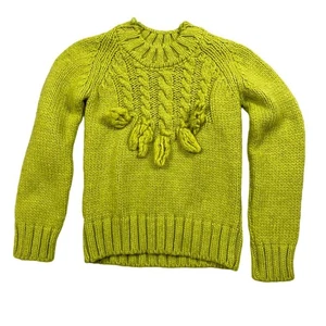 Mayoral Youth Girls Size 7 Green Cable Knit Pullover Sweater - Picture 1 of 8