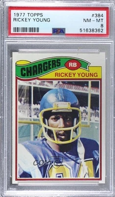 1977 Topps Rickey Young #384 PSA 8 - Image 1 of 2