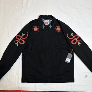 Small Roark Tough As Nails On The Range Jacket Black Embroidered Western - Picture 1 of 24