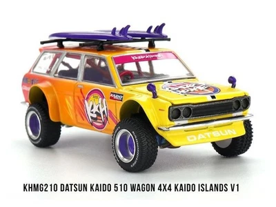 DATSUN 510 Wagon 4x4 - KAIDO Islands  - gelb / orange - Mini GT 1:64 - Bild 1 von 4