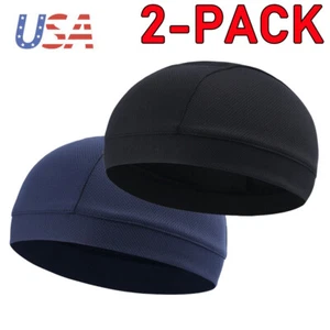 2xCooling Skull Cap Helmet Liner Cycling Sweat Wicking Beanie Cap Under Hard Hat - Bild 1 von 10