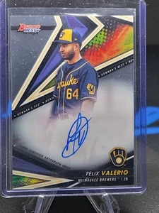 2022 Bowman's Best FELIX VALERIO Autographed REFRACTOR Prospect/Rookie SP B22-FV - Picture 1 of 2